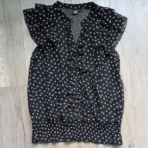 Twik Black and White Polka Dot Blouse